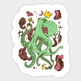 Royal Octopus - Pink and Mint Sticker